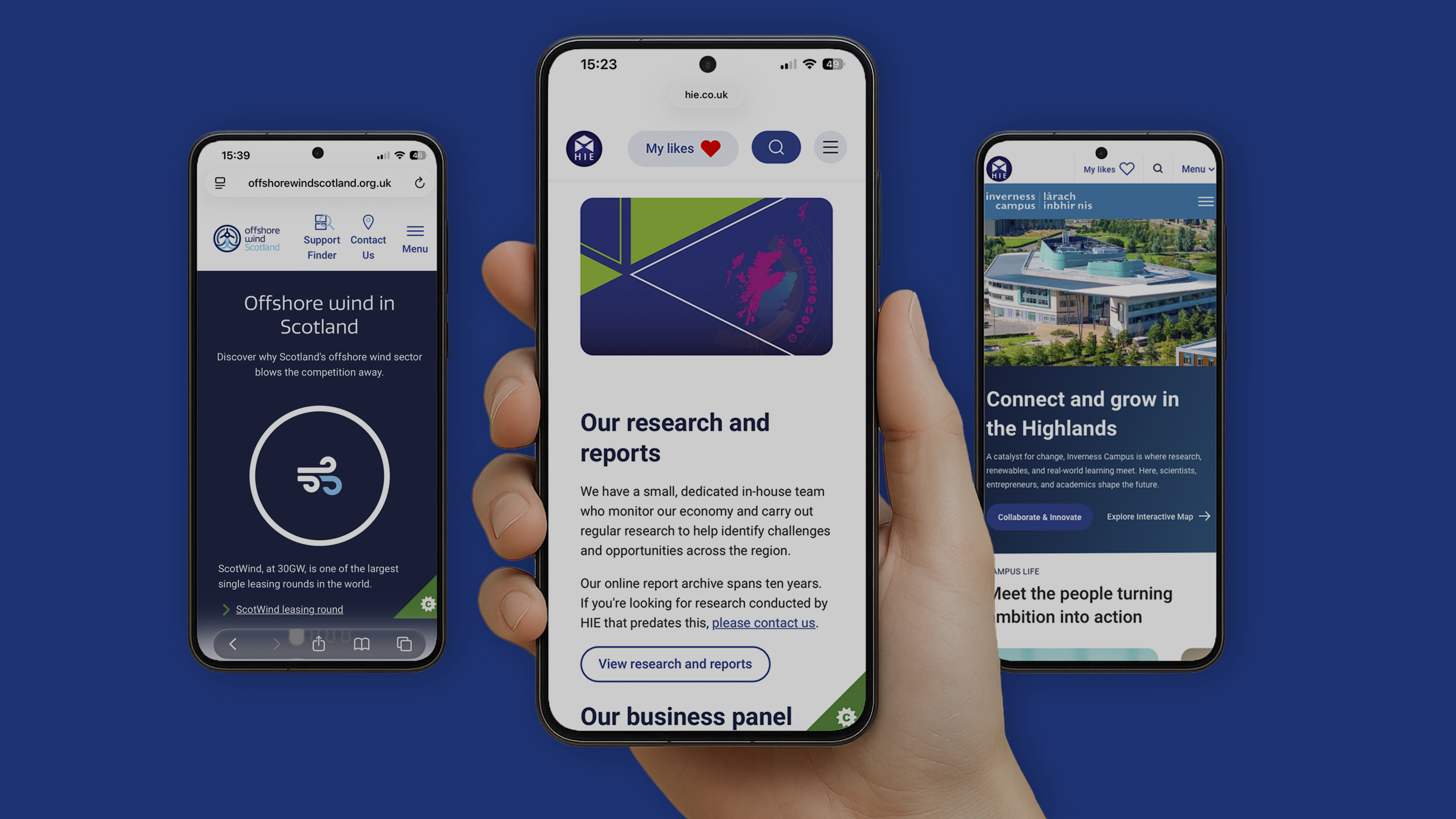 Hie Website Mobile Multiple Pages